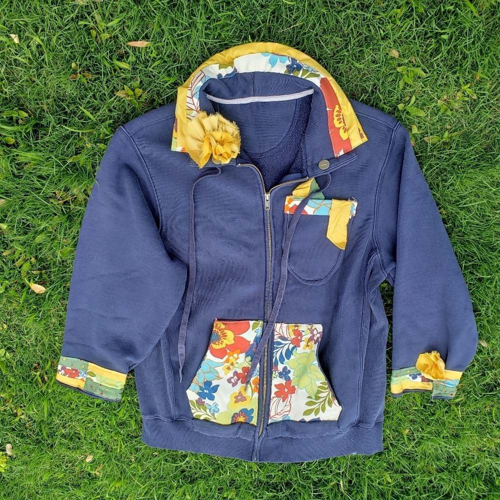 Vintage inspired zip-up hoodie Reclaimed Artworks